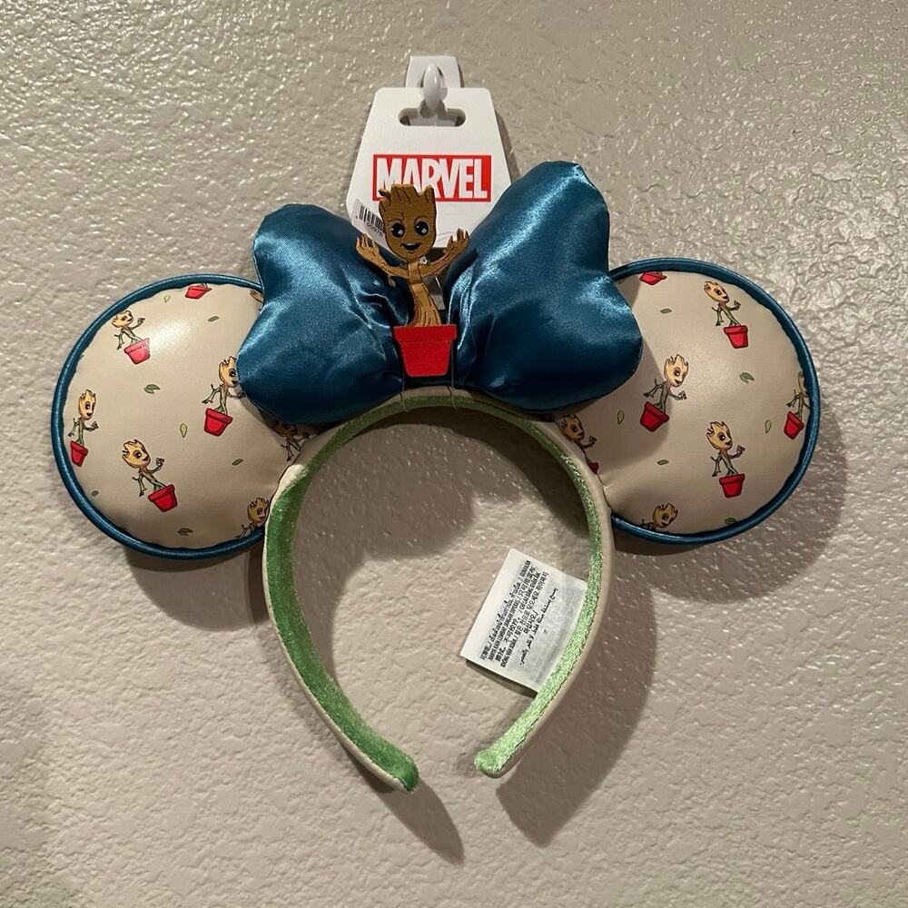 NWT Disney Parks Marvel Baby Groot in Pot Minnie Mouse Ears
